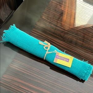 (2) Turquoise Table Runners